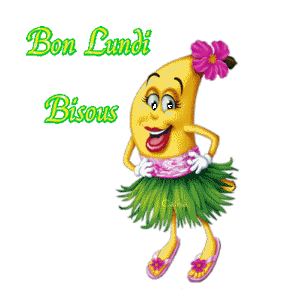 Gif animé Bon lundi banane
